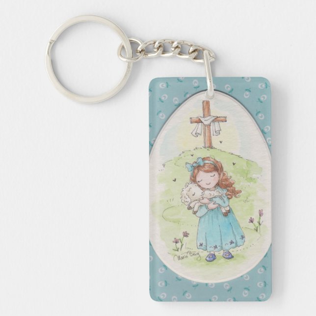 Little Girl Holding a Lamb Easter Morning (Framsidan)