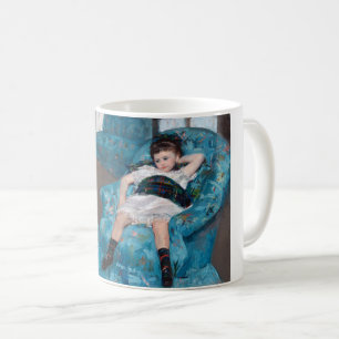 Little Girl in a Blue Armcourt, Cassatt Kaffemugg