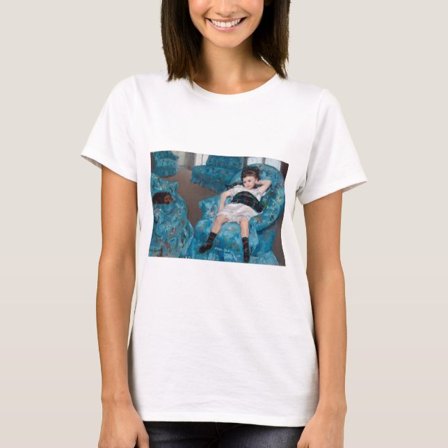 Little Girl in a Blue Armcourt, Cassatt T Shirt (Framsida)