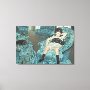 Little Girl in a Blue Armstol, 1878 (oi) Canvastryck