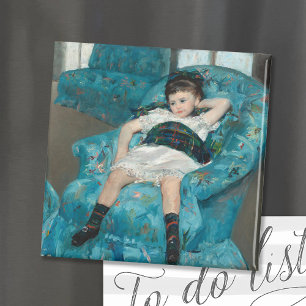 Little Girl in a Blue Armstol Mary Cassatt Magnet