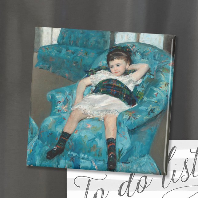 Little Girl in a Blue Armstol | Mary Cassatt Magnet (Skapare uppladdad)