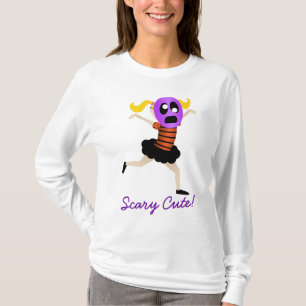 Little Girl in a Halloween Mask "Scary Cute" Shirt T-shirt