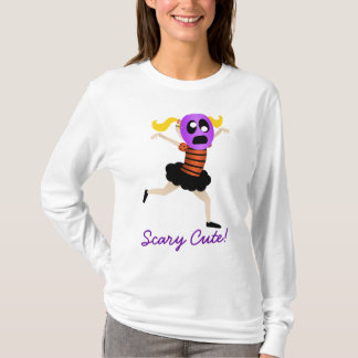 Little Girl in a Halloween Mask "Scary Cute" Shirt Tee