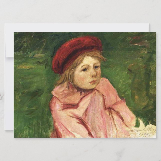 Little Girl in a Red Beret Kort (Framsida)