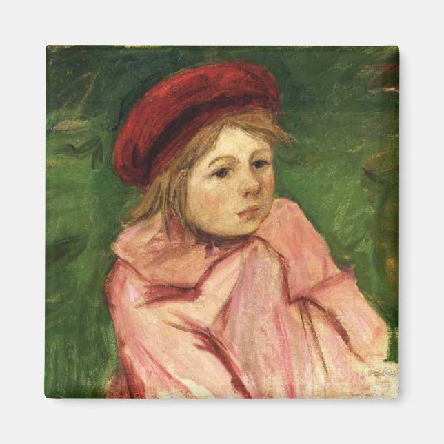 Little Girl in a Red Beret Magnet (Framsidan)
