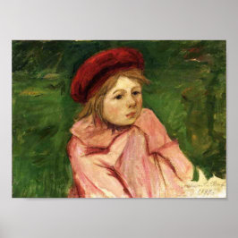 Little Girl in a Red Beret Poster
