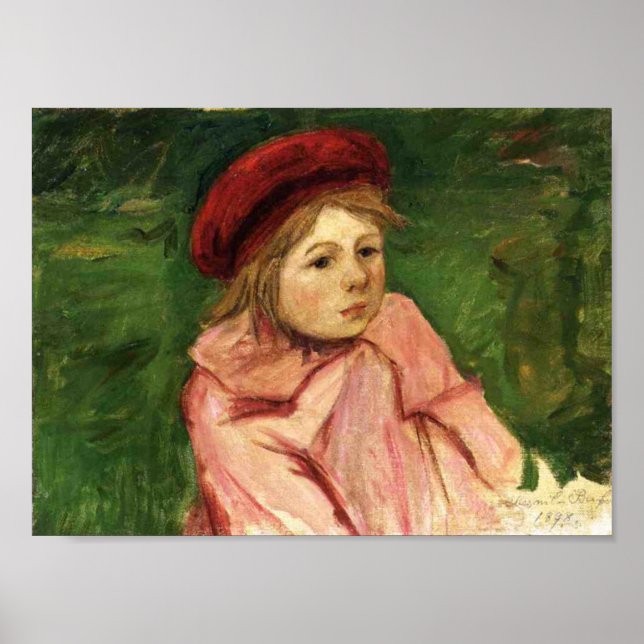 Little Girl in a Red Beret Poster (Framsidan)