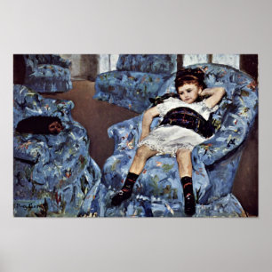 Little Girl in Blue Armcourt by Cassatt Mary (Best Poster