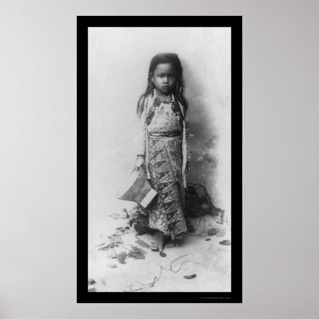 Little Girl in Java, Indonesien 1898 Poster (Framsidan)