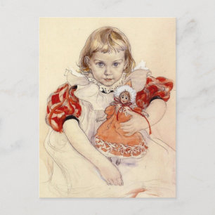 Little Girl med Doll 1897 Vykort