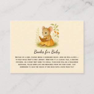 Little Girl Mice Baby Shower Bokar för Baby Placeringskort