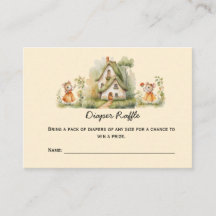 Little Girl Mice Baby Shower Raffle