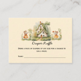 Little Girl Mice Baby Shower Raffle Placeringskort