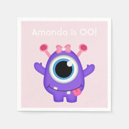 Little Girl Monster themed Party personlig Pappersservett