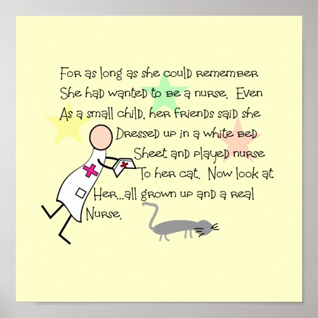 "Little Girl Nurse" Story Art Print—Frameable Poster (Framsidan)