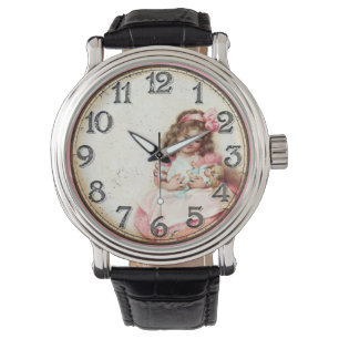 Little Girl och Hennes Vintage Doll Armbandsur