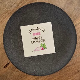 Little Girl One Lycklig Camper First Födelsedagsfe Pappersservett