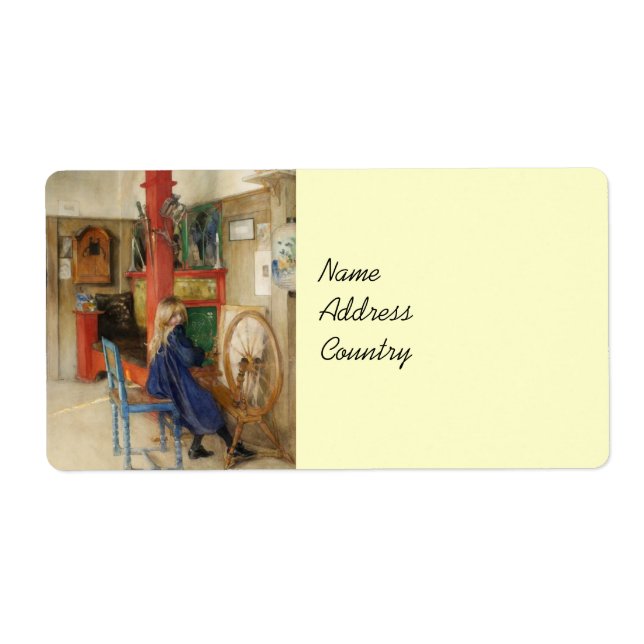 Little Girl på Spinning Wheel Fraktsedel (Framsidan)