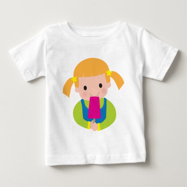Little Girl Popsicle Tee Shirt (Framsida)