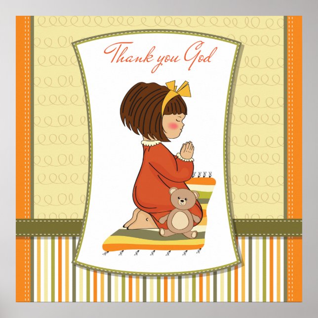 Little Girl Praying Poster (Framsidan)