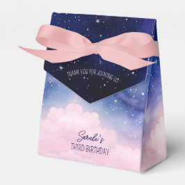 Little Girl Rosa and Navy Watercolor Twinkle Star Presentaskar