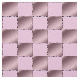 Little Girl Silke Rosa Lila Square Mönster Quilt Tyg