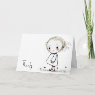 Little Girl Sketch Tack Kort