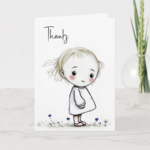 Little Girl Sketch Tack Kort