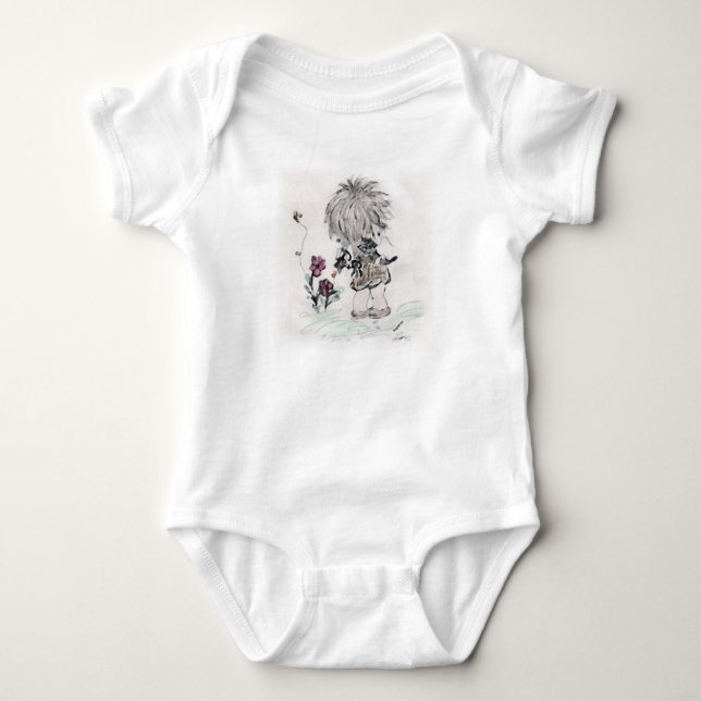 Little Girl som håller i Kitten Tee (Framsida)