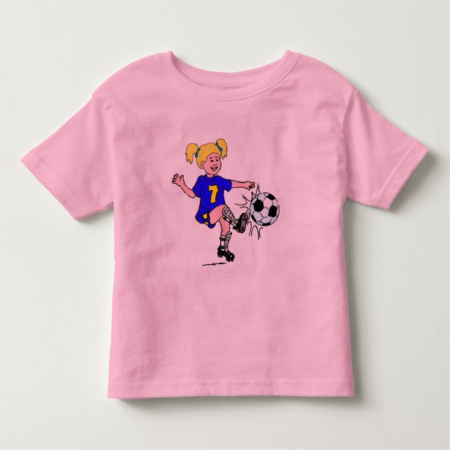 Little Girl Speling Soccer T-shirt (Framsida)