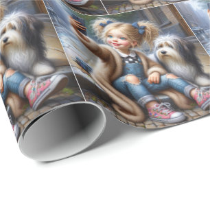 Little Girl tar en Selfie Presentpapper
