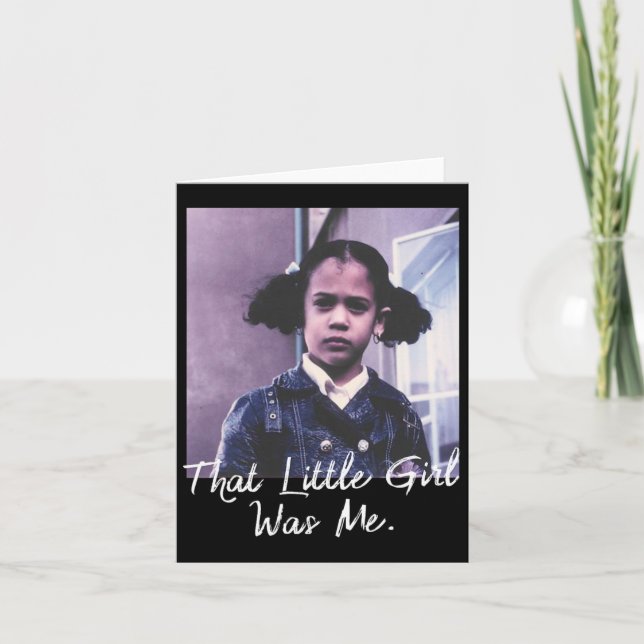 Little Girl var Me T Shirt Kamala Harris 2020 Kort (Framsida)