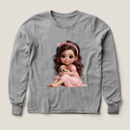 Little Girl with a Puppy, Bra Night by Natasha U T Shirt