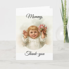 Little Girl with Flowers Card Kort