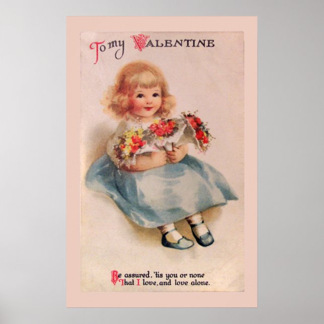 Little Girl with Flowers Poster (Framsidan)