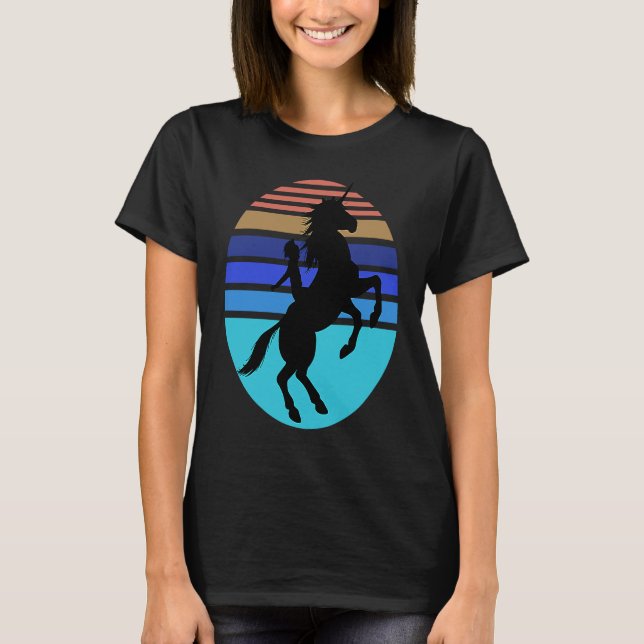 Little Girl with her Unicorn Imagination  2 T Shirt (Framsida)