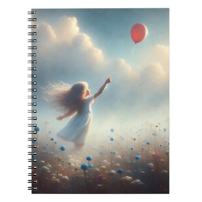 Little Girl with Red Balloon Anteckningsbok (Framsidan)