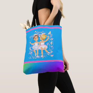 Little Girls Ballet Dancer Tote Bag Tygkasse