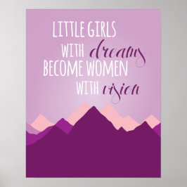 Little Girls med Dreams Poster - Lila