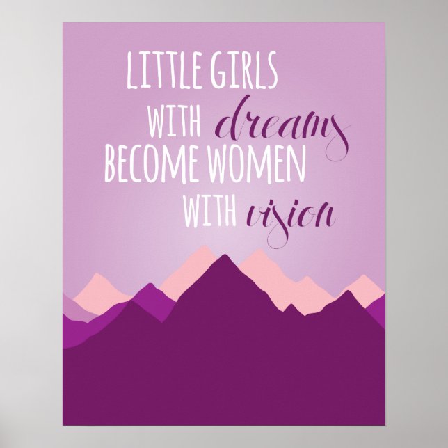 Little Girls med Dreams Poster - Lila (Framsidan)
