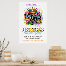 Little Girls Princess Crown Birthday Girl