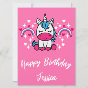 Little Girls Rosa Rainbow Unicorn