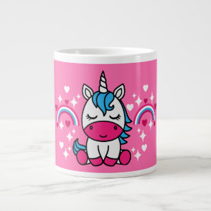 Little Girls Rosa Unicorn Pony Jumbo Mugg