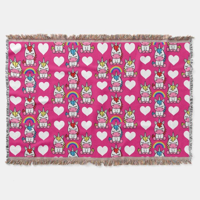Little Girls Unicorn Pony Filt (Framsidan)