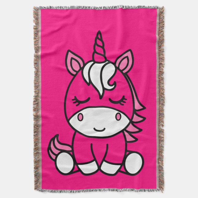 Little Girls Unicorn Pony Filt (Framsidan Vertikal)