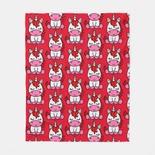 Little Girls Unicorn Pony Fleecefilt