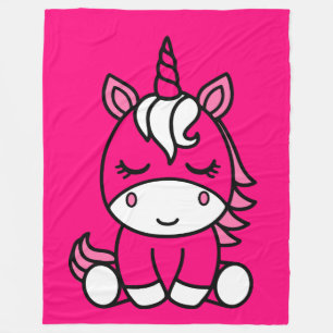 Little Girls Unicorn Pony Fleecefilt