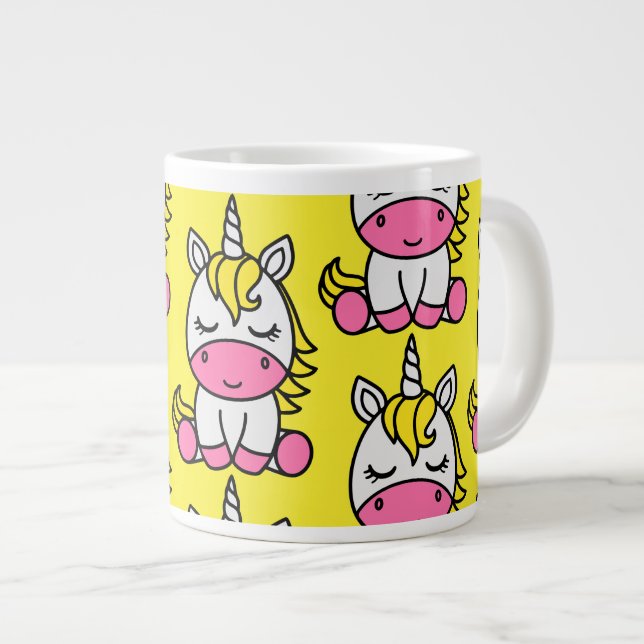 Little Girls Unicorn Pony Jumbo Mugg (Framsida höger)