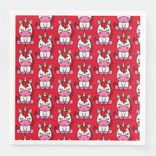 Little Girls Unicorn Pony Pappersservett